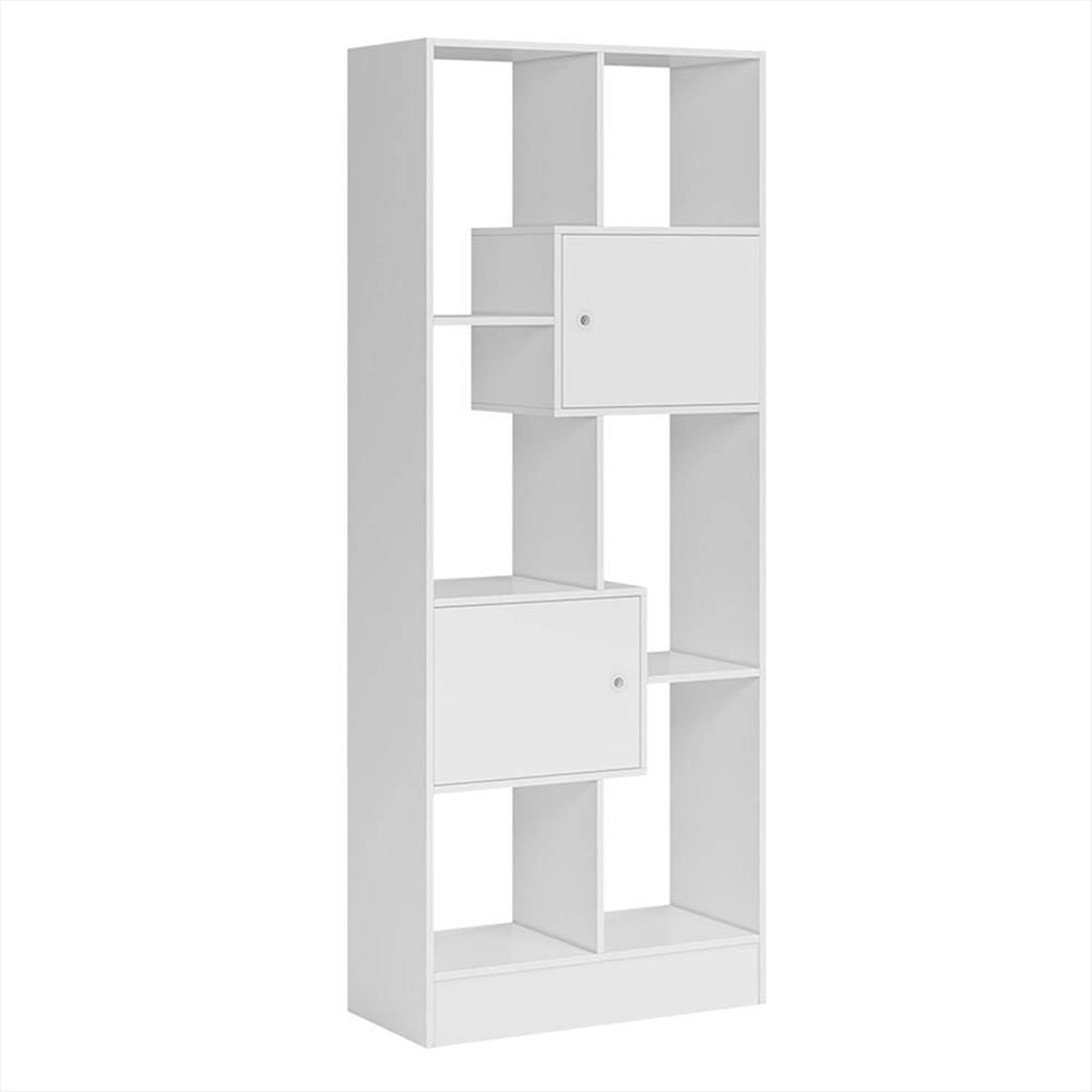 Biblioteca Arica Blanco 73X183cm Con Seis Compartimientos Y Con Dos Cajones img #2