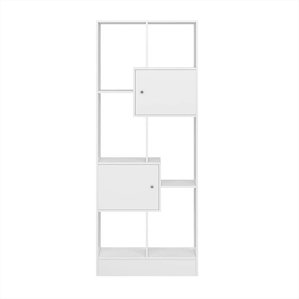 Biblioteca Arica Blanco 73X183cm Con Seis Compartimientos Y Con Dos Cajones img #3