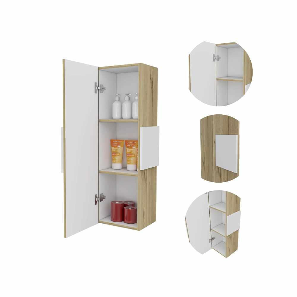 Gabinete De Baño Rectangular Nova Blanco 32X98cm Sin Espejo Y Con Una Puerta img #3