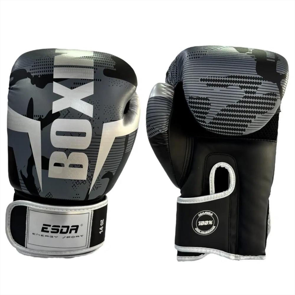 Guantes De Boxeo 14 Onzas Plateado E Sport img #1