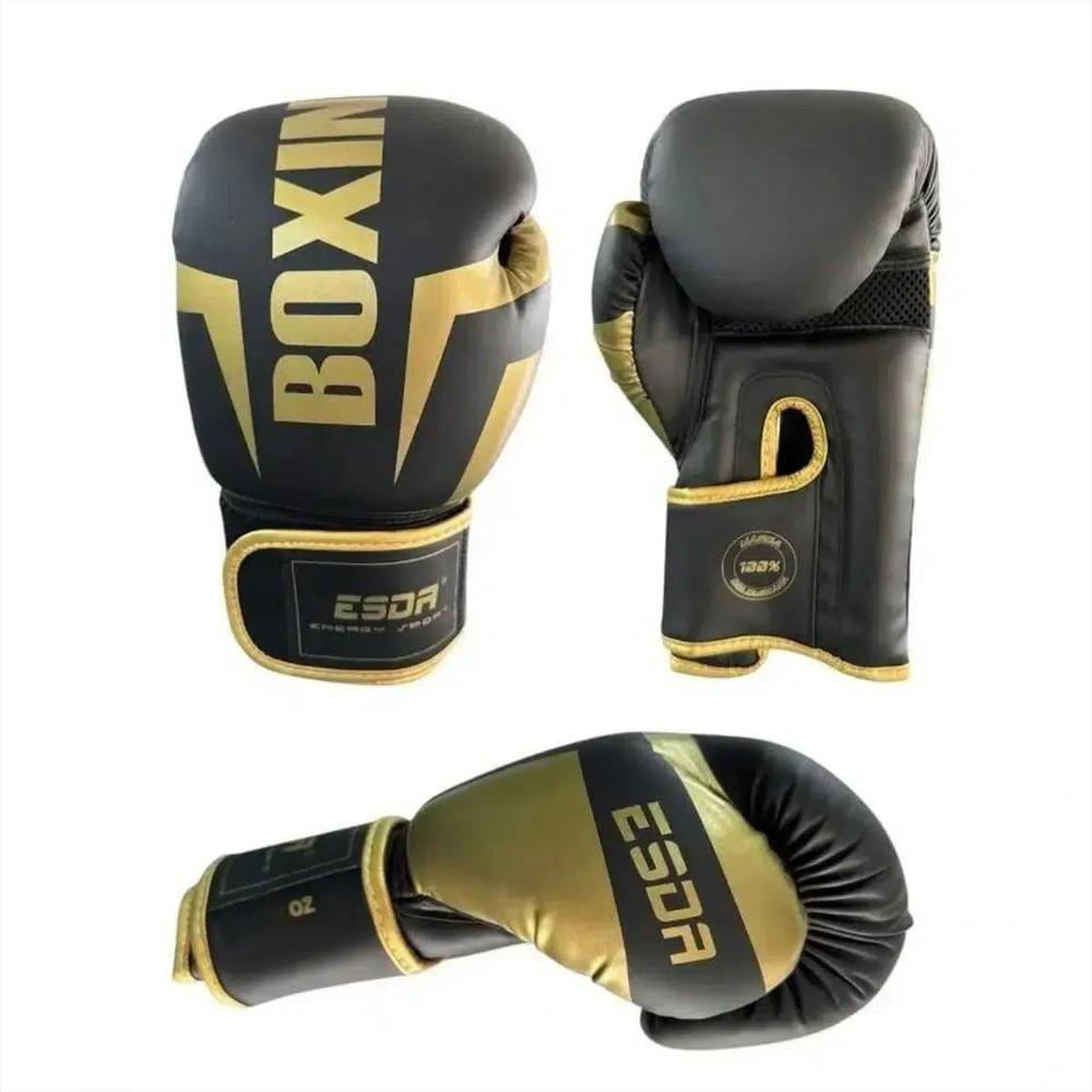 Guantes De Boxeo 14 Onzas Dorado E Sport img #1