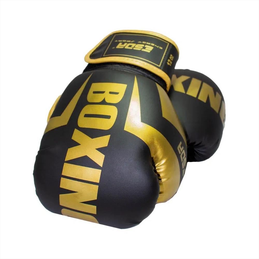 Guantes De Boxeo 12 Onzas Dorado E Sport img #3