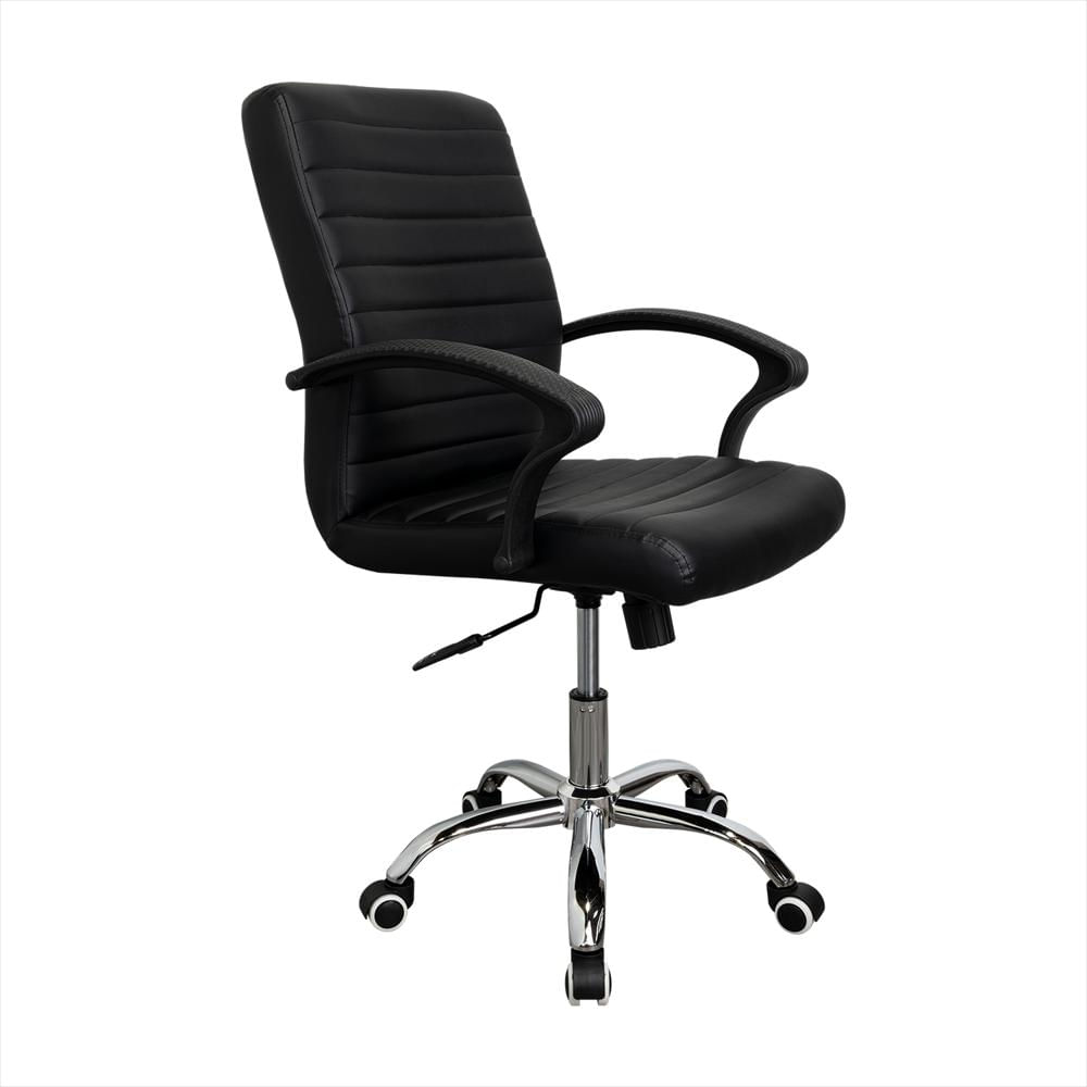 Silla De Oficina Negro 58X54cm Con Apoya Brazos img #1