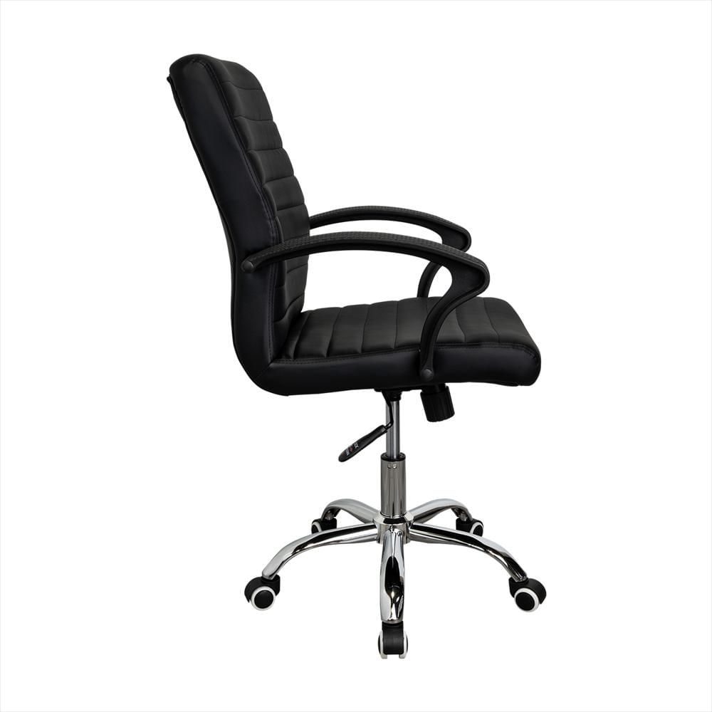 Silla De Oficina Negro 58X54cm Con Apoya Brazos img #3