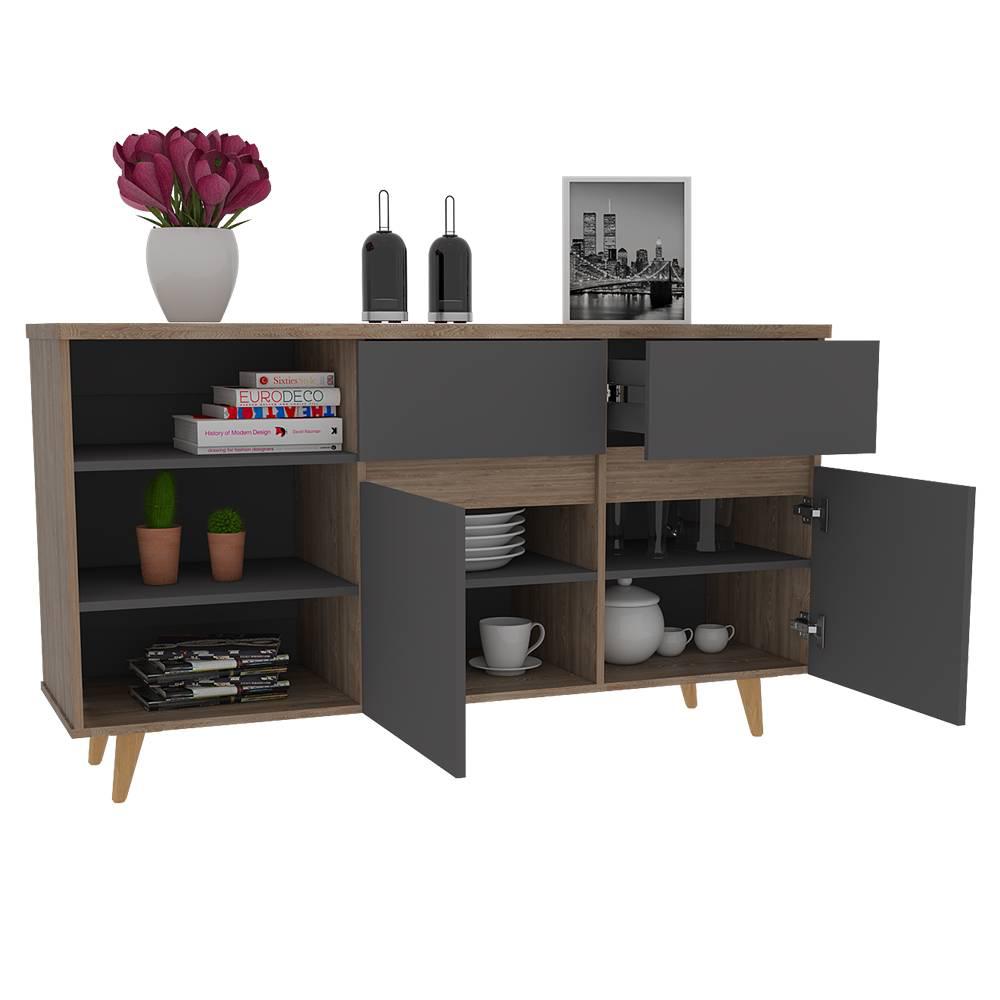Bifé Salem Miel 140.1X78.4Cm Con Dos Cajones Y Con Siete Compartimientos img #2
