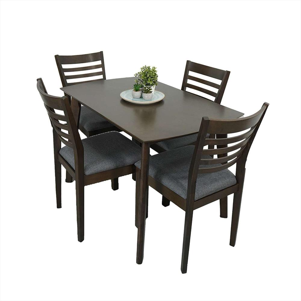 Comedor Tramontino Gris 110X74cm Rectangular De Cuatro Puestos Y Con Cuatro Sillas img #1