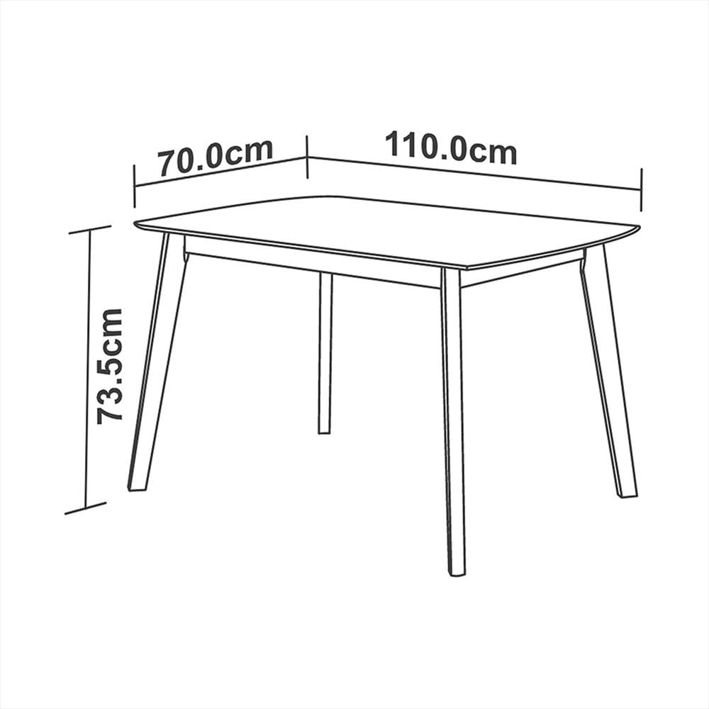 Comedor Tramontino Gris 110X74cm Rectangular De Cuatro Puestos Y Con Cuatro Sillas img #4