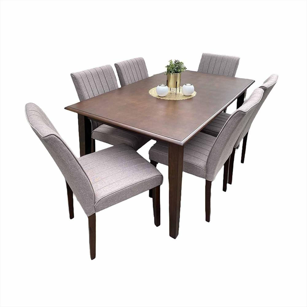 Comedor Glienza Cafe 150X74cm Rectangular De Seis Puestos Y Con Seis Sillas img #1