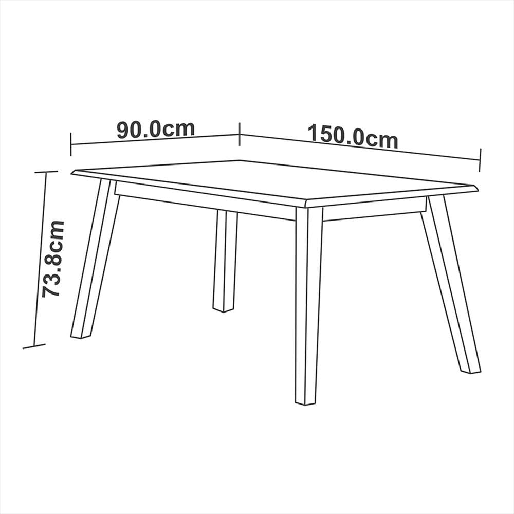 Comedor Glienza Cafe 150X74cm Rectangular De Seis Puestos Y Con Seis Sillas img #5