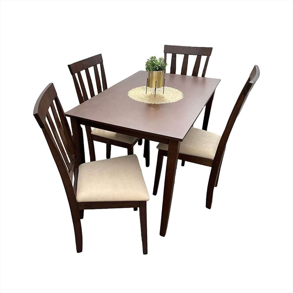 Comedor Salento Crema 110X74cm Rectangular De Cuatro Puestos Y Con Cuatro Sillas img #2