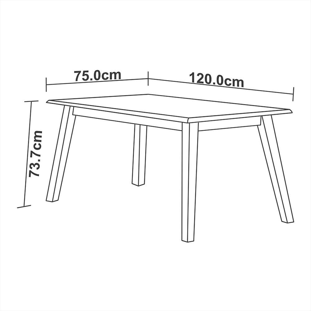 Comedor Glienza Wengue 120X74cm Rectangular De Cuatro Puestos Y Con Cuatro Sillas img #5