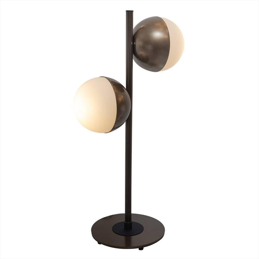Lámpara De Mesa Led Cosmos Bronce Eco 25X55cm De Dos Luces Con Bombilla img #1