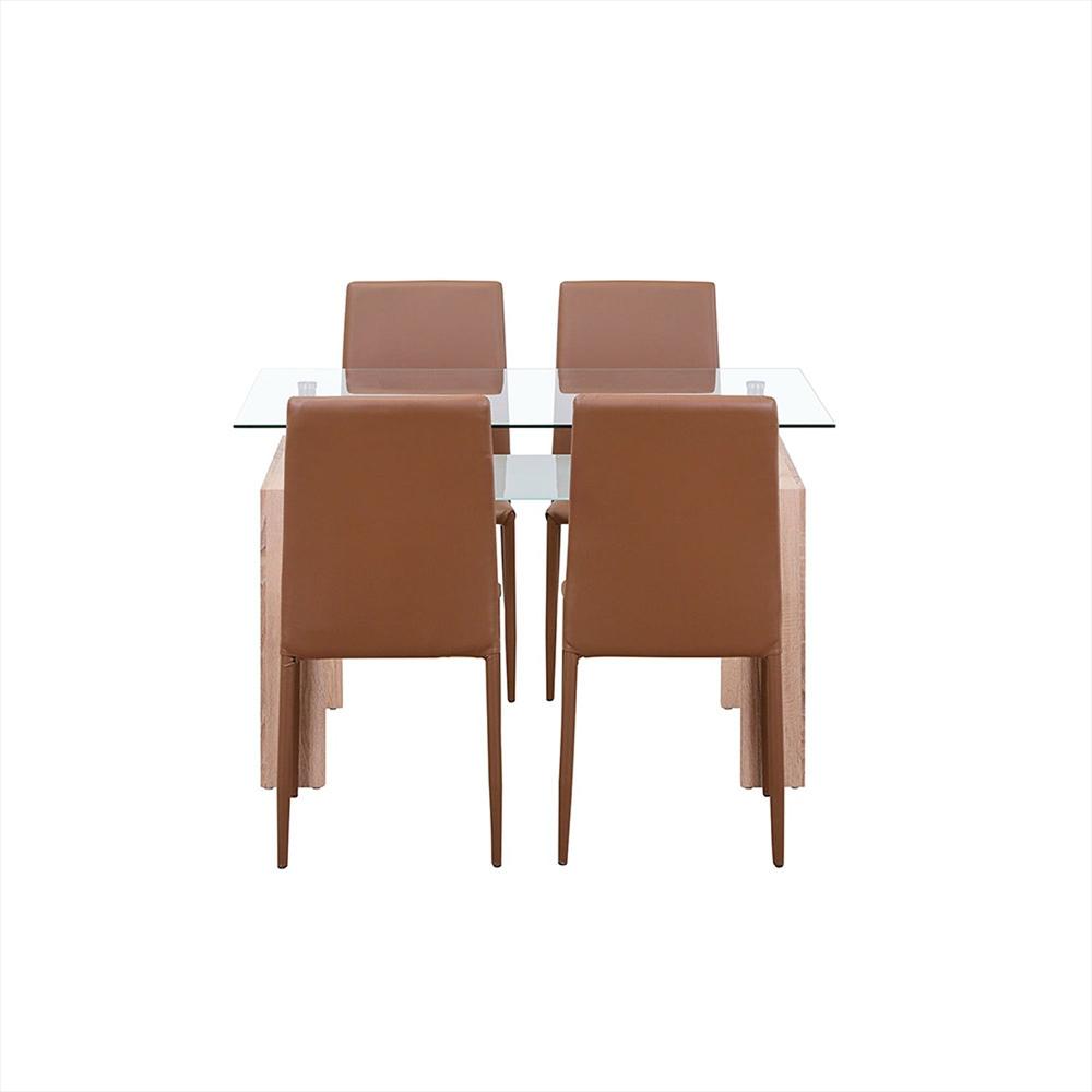 Comedor Diniza Cafe 120X70cm Rectangular De Cuatro Puestos Y Con Cuatro Sillas img #2