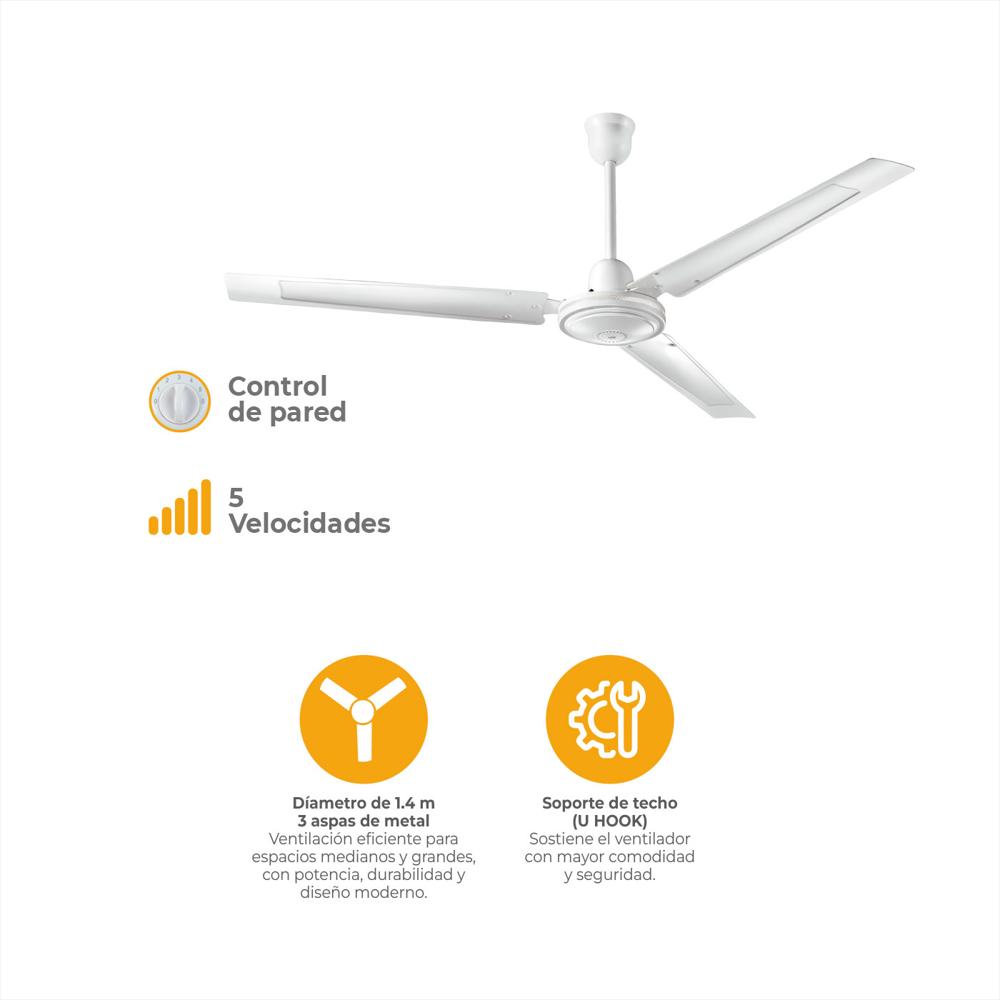 Ventilador De Techo Kalley K Vtb Blanco img #4