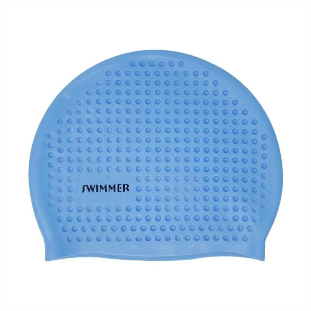 Gorro De Natación En Silicona Swimmer Azul img #1