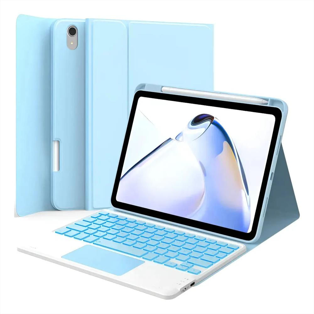 Estuche Teclado Trackpad Para Ipad Air 11 Chip M2 2024 Azul img #1