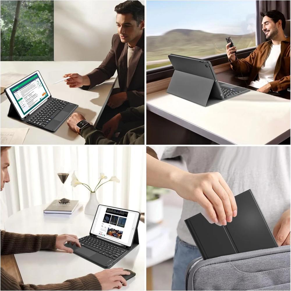 Estuche Teclado Trackpad Para Ipad A16 2025 Negro img #2