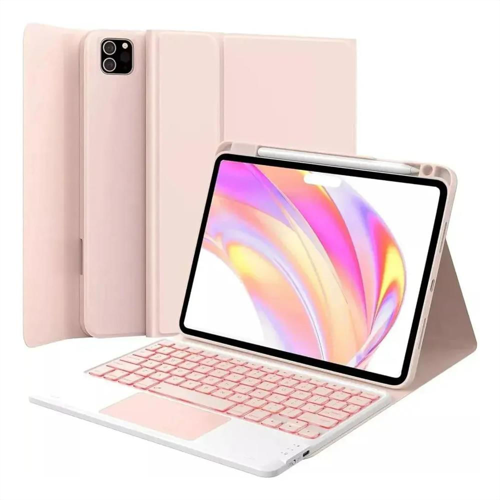 Estuche Teclado Trackpad Para Lenovo Idea Tab 11 Rosa img #1