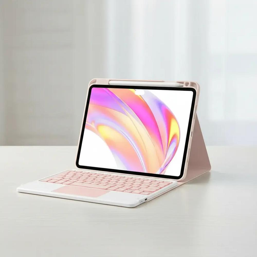 Estuche Teclado Trackpad Para Lenovo Idea Tab 11 Rosa img #3