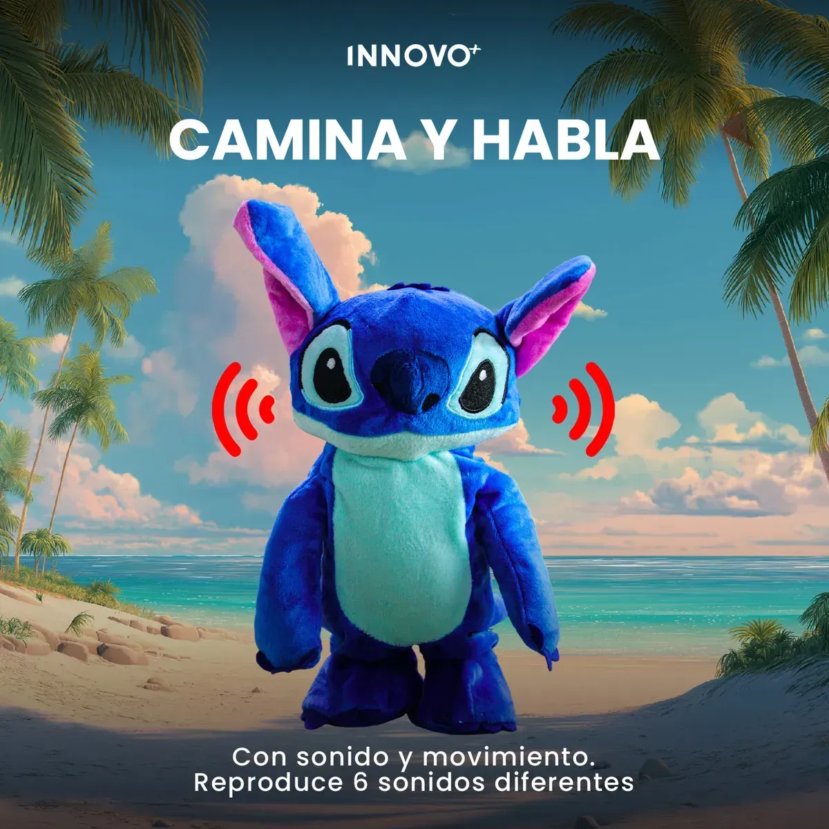 Peluche Stitch Interactivo Que Camina y Habla Muñeco Musical 34 Cm