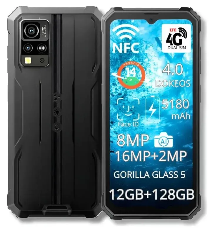 Teléfono Móvil Blackview Bv4800 Pro 128gb Dual Sim 12gb Ram Negro Negro