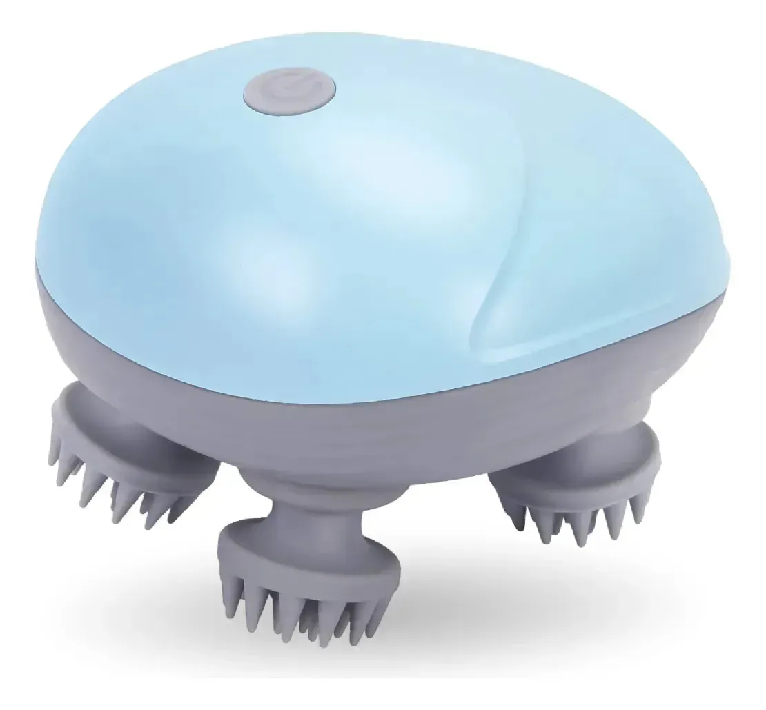 Masajeador Capilar Eléctrico 3d Pro Relajación Profunda Recargable Azul 5v 5v Azul