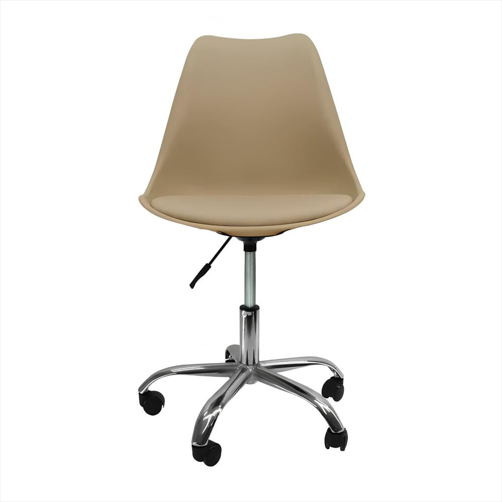Silla Eames Con Ruedas, Altura Ajustable Y Giro 360° Color Beige img #1