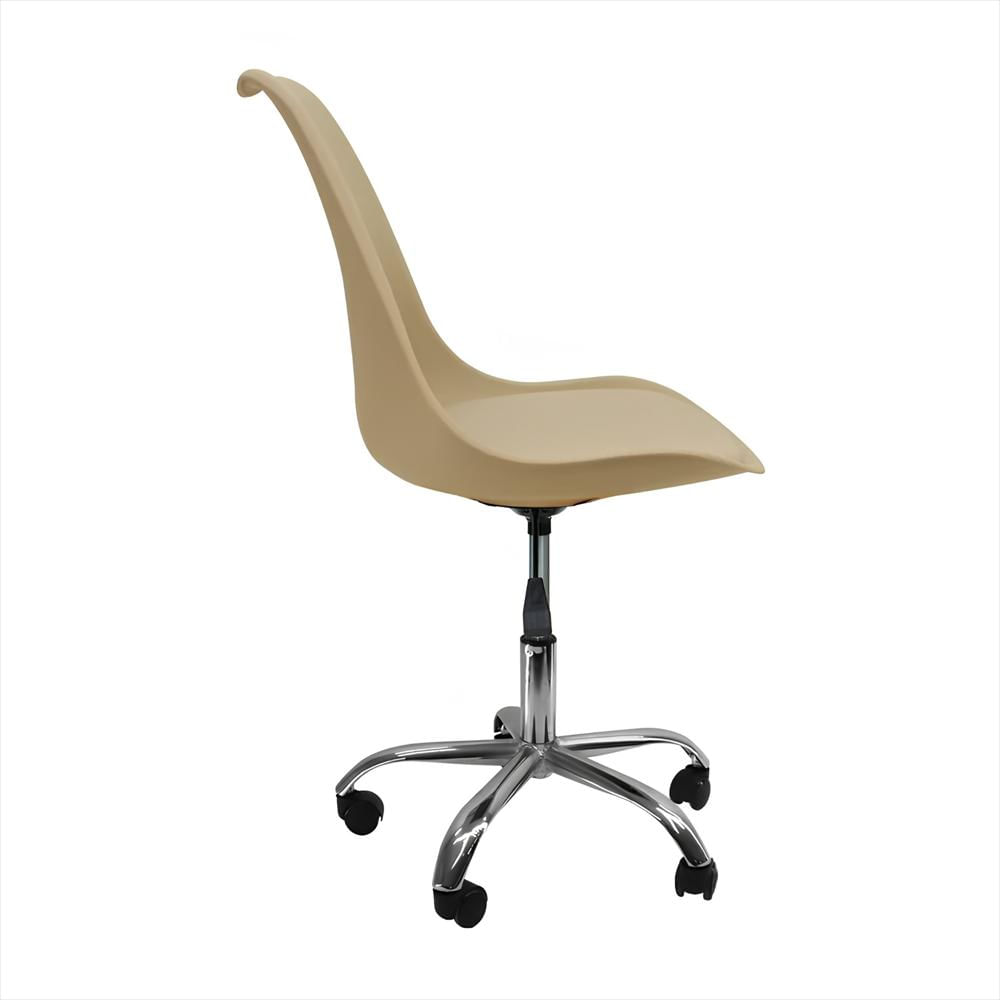 Silla Eames Con Ruedas, Altura Ajustable Y Giro 360° Color Beige img #3
