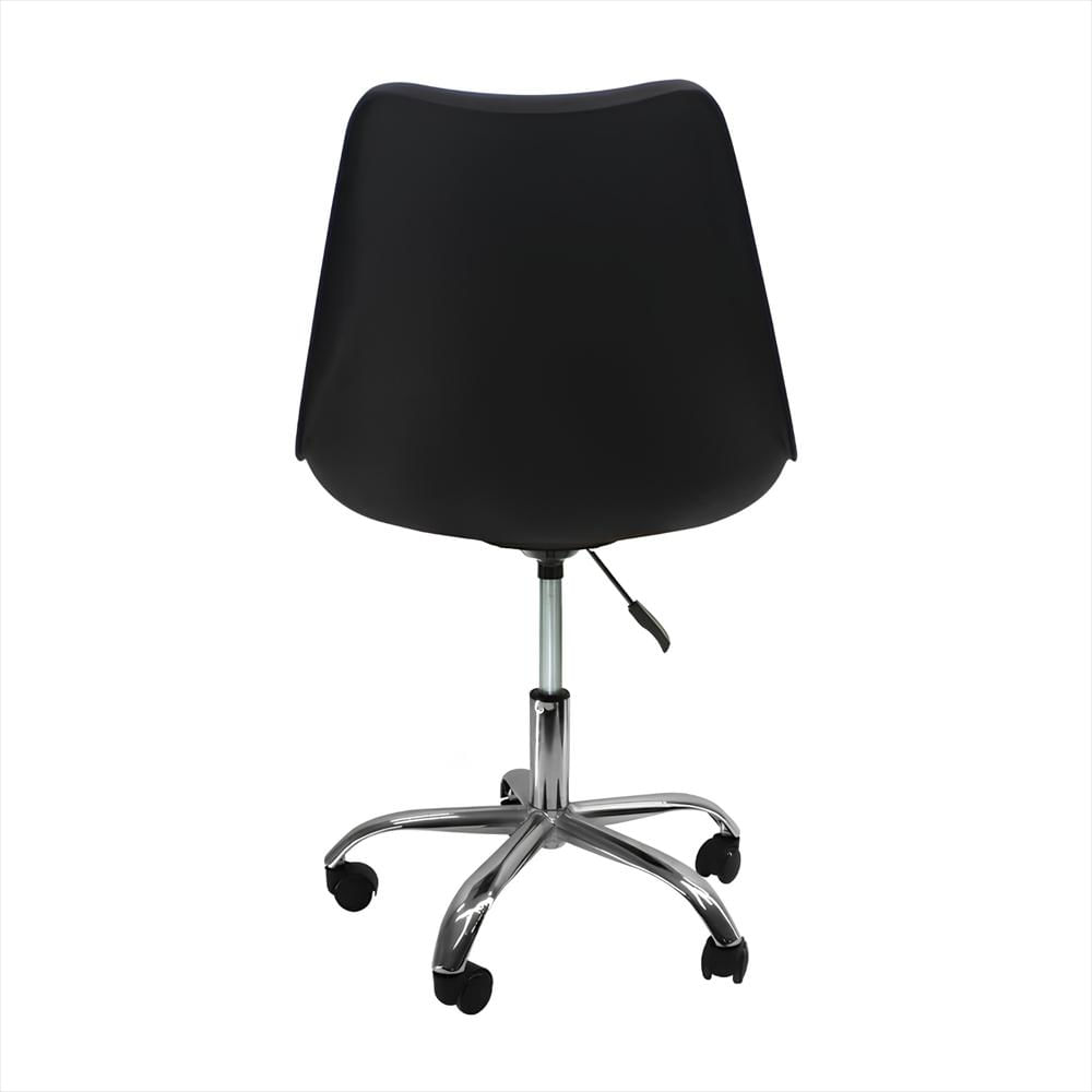 Silla Eames Con Ruedas, Altura Ajustable Y Giro 360° Color Negro img #4