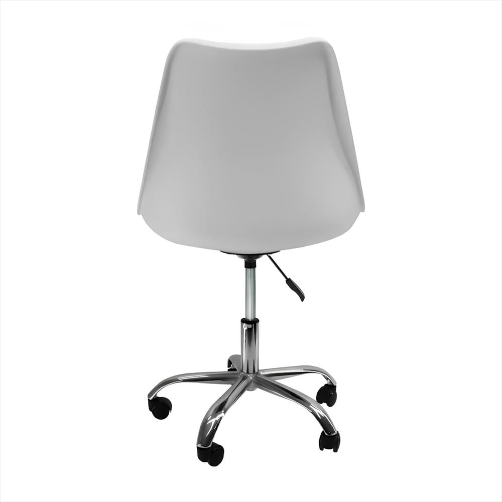 Set X2 Sillas Eames Con Ruedas, Altura Ajustable Y Giro 360° Color Blanco img #4