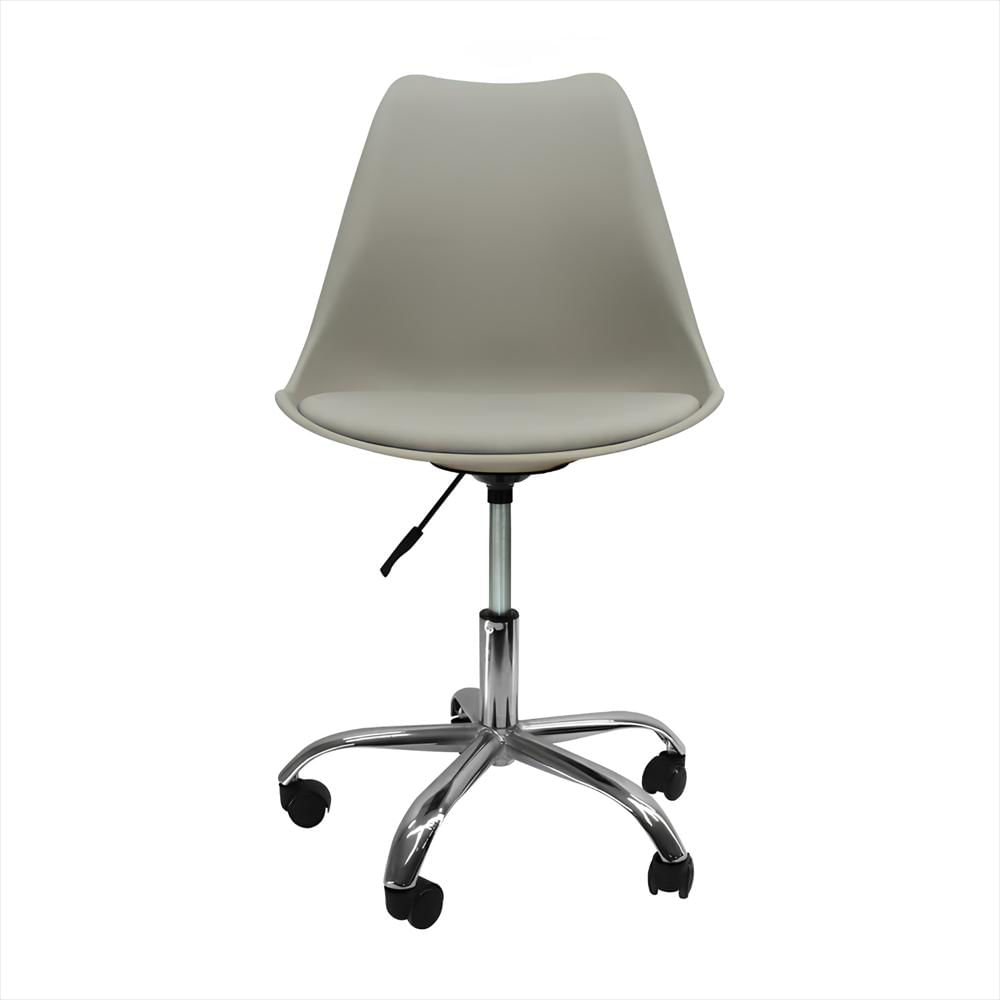 Silla Eames Con Ruedas, Altura Ajustable Y Giro 360° Color Gris img #1