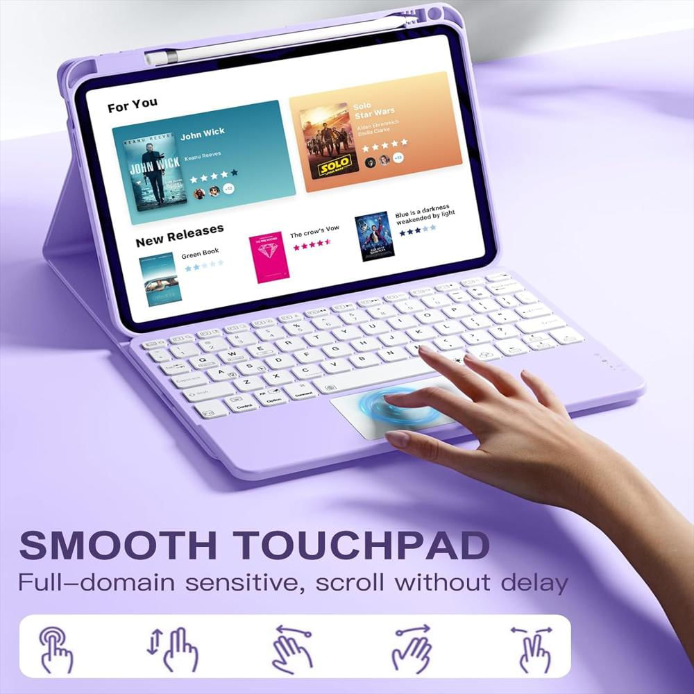 Estuche Teclado Trackpad Para Xiaomi Redmi Pad 2 Lila+Lapiz img #2