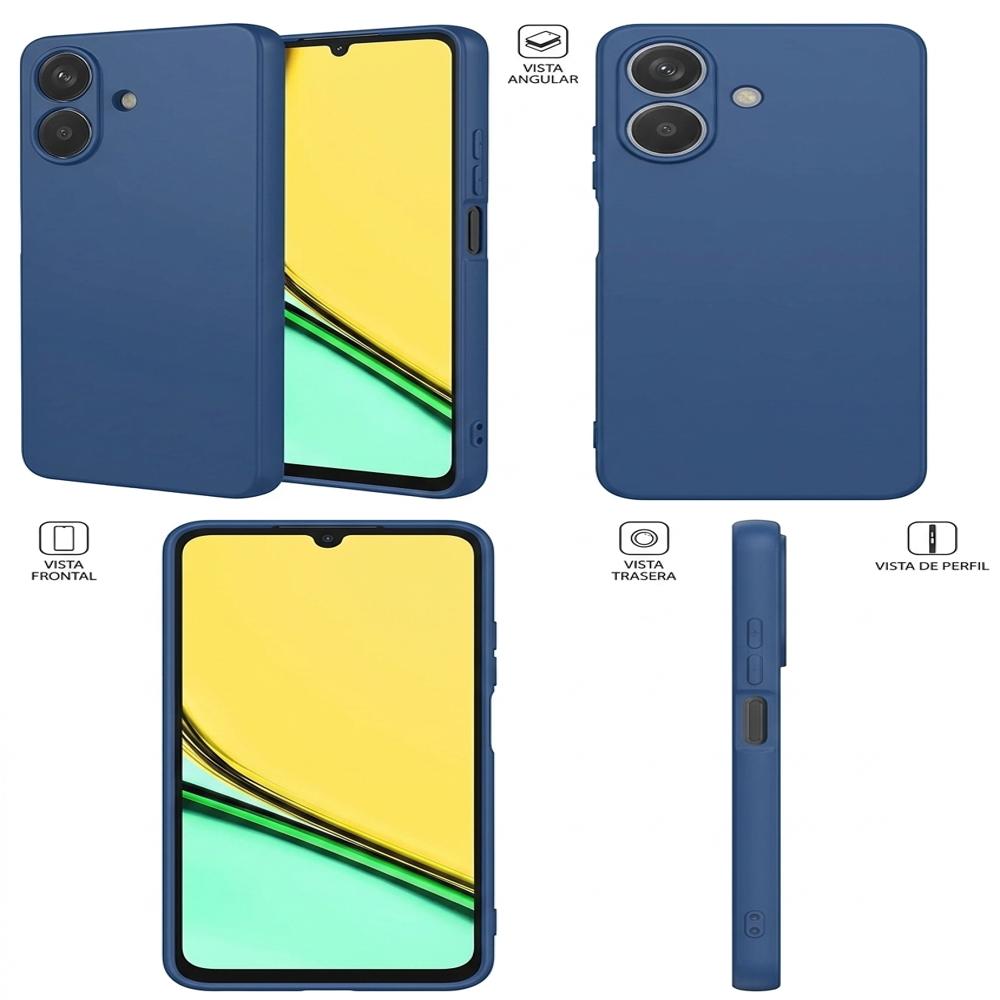 Funda Premium Silicona Líquida Realme Note 60 Antigolpes Azul img #2