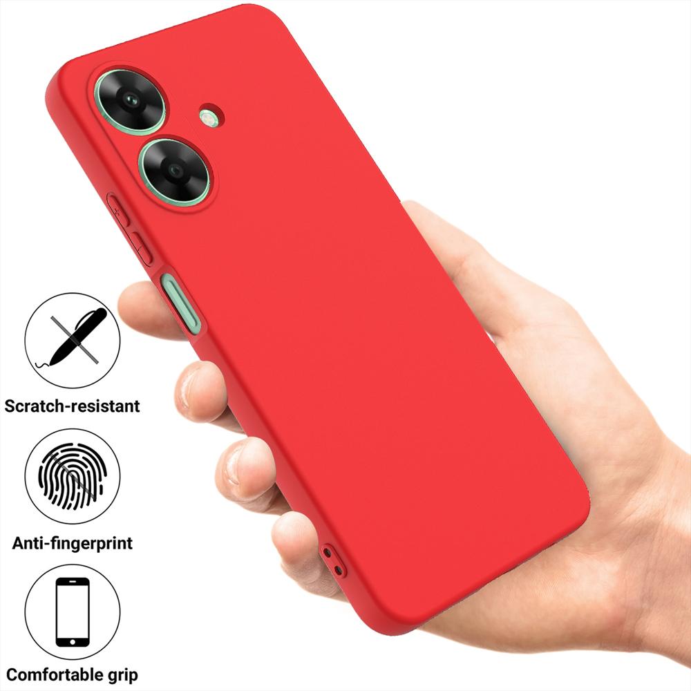 Funda Premium Silicona Líquida Realme Note 60 Antigolpes Rojo img #2