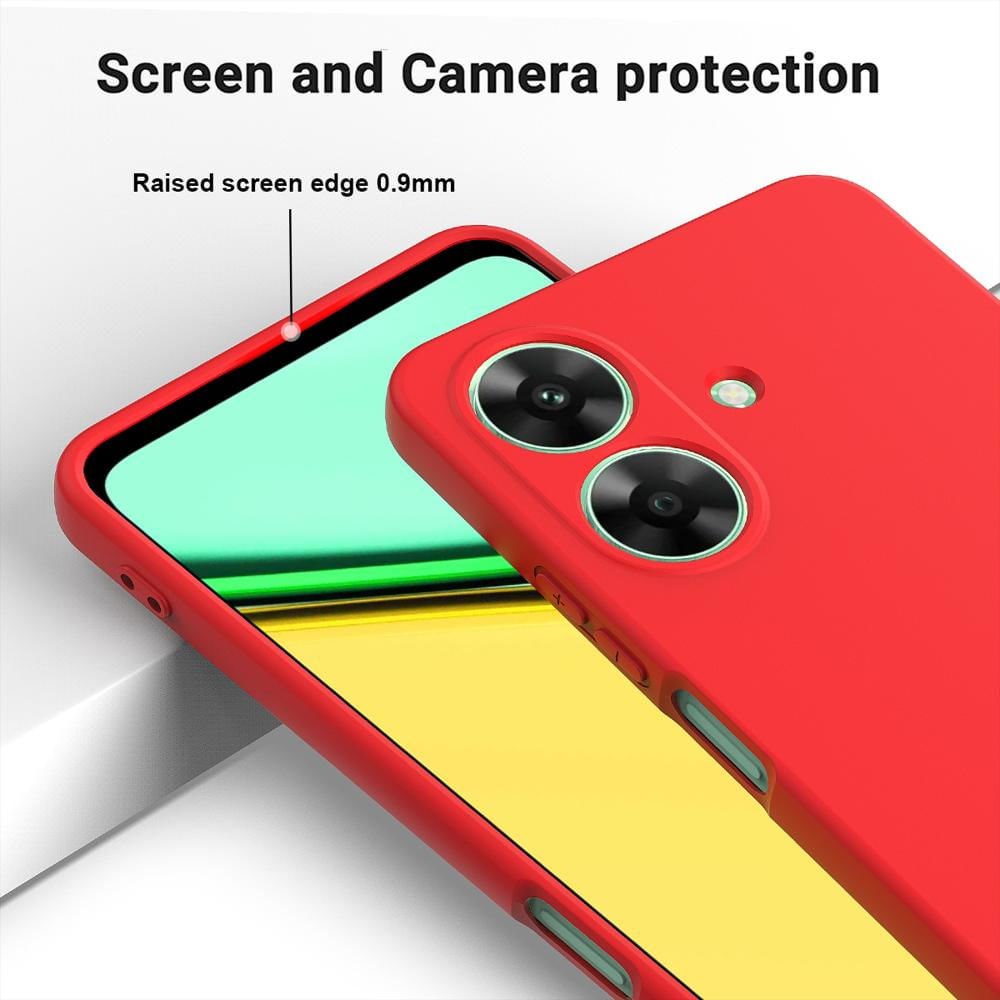 Funda Premium Silicona Líquida Realme Note 60 Antigolpes Rojo img #3