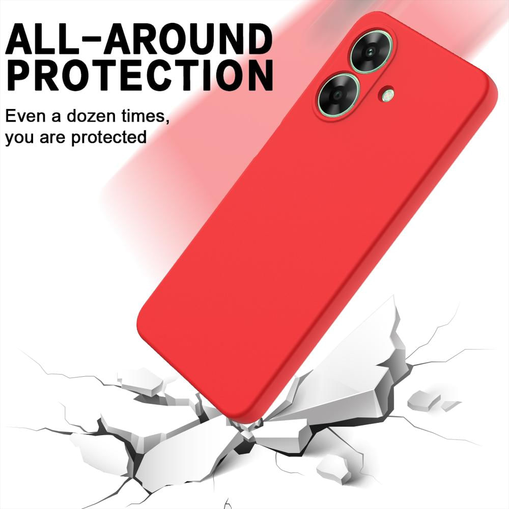 Funda Premium Silicona Líquida Realme Note 60 Antigolpes Rojo img #4