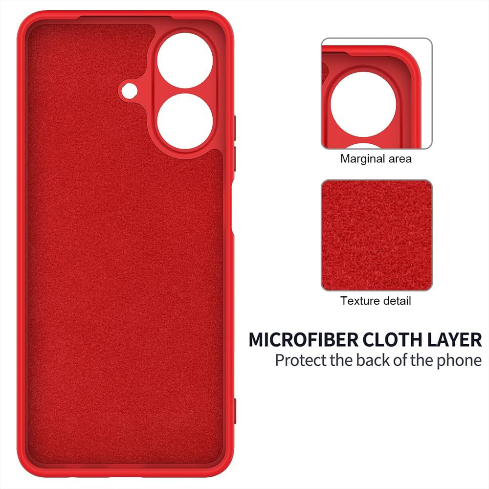 Funda Premium Silicona Líquida Realme Note 60 Antigolpes Rojo img #5
