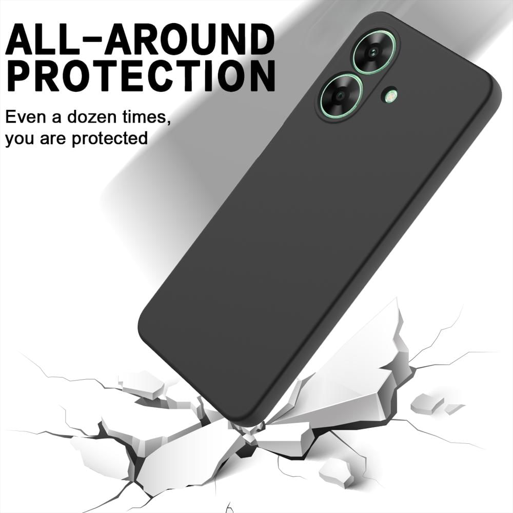 Funda Premium Silicona Líquida Realme Note 60 Antigolpes Negra img #4
