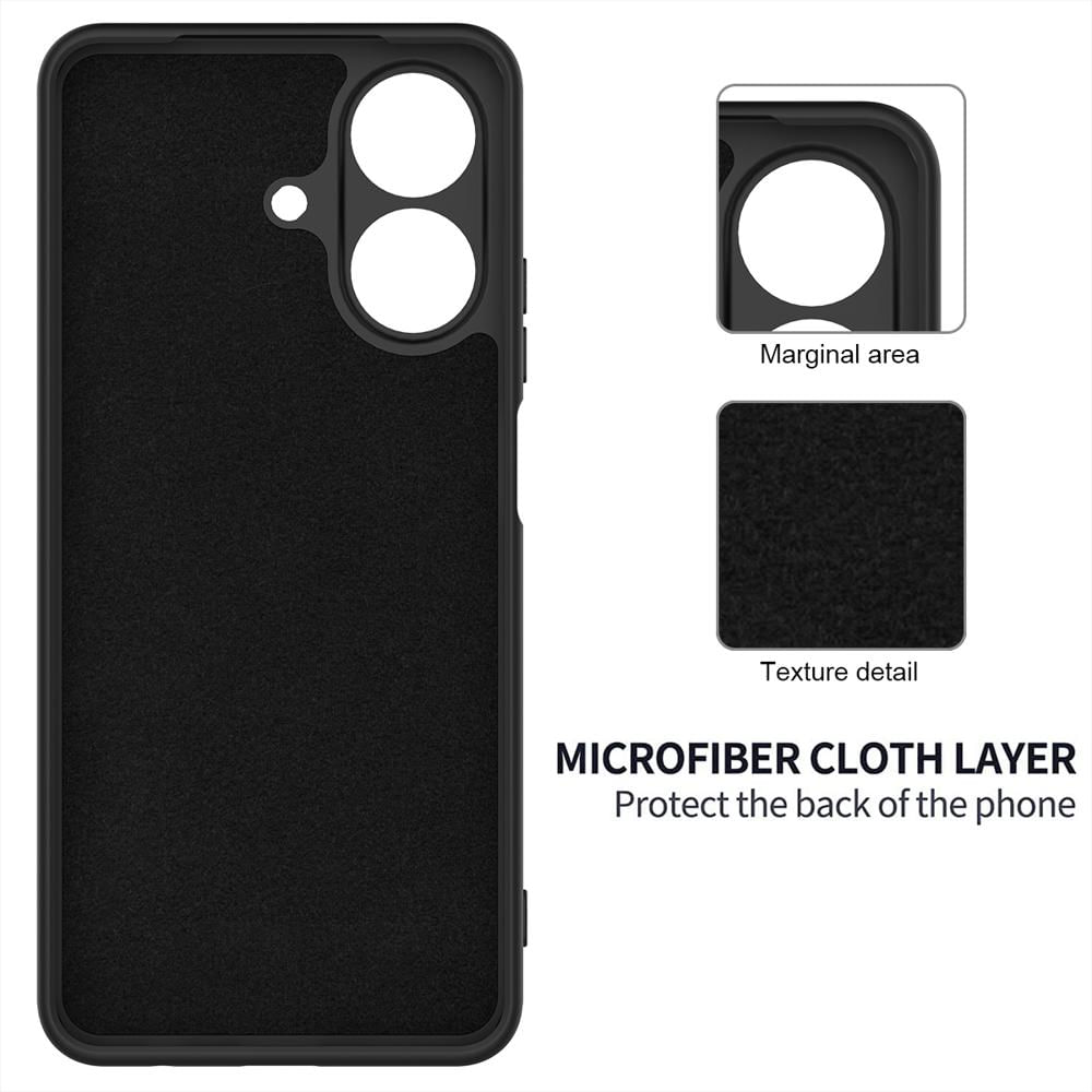 Funda Premium Silicona Líquida Realme Note 60 Antigolpes Negra img #5