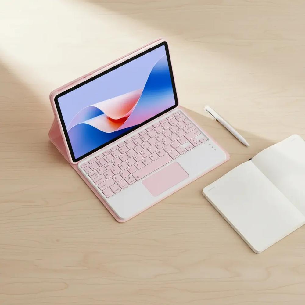 Estuche Teclado Trackpad Para Ipad A16 2025 Rosa+Bolso img #4