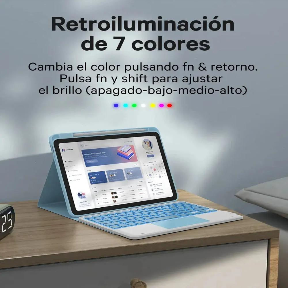 Estuche Teclado Trackpad Para Ipad Air 11 Chip M2 2024 Azul img #4