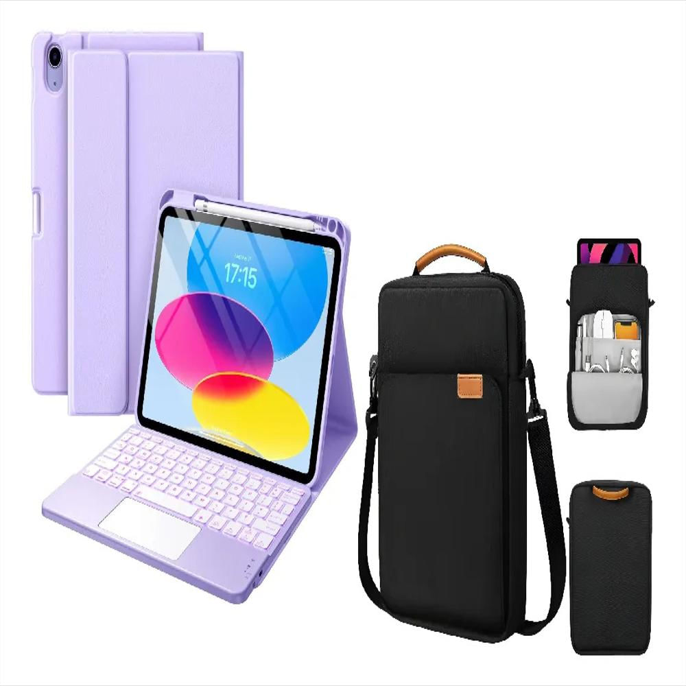 Estuche Teclado Trackpad Para Xiaomi Redmi Pad 2 Lila +Bolso img #1