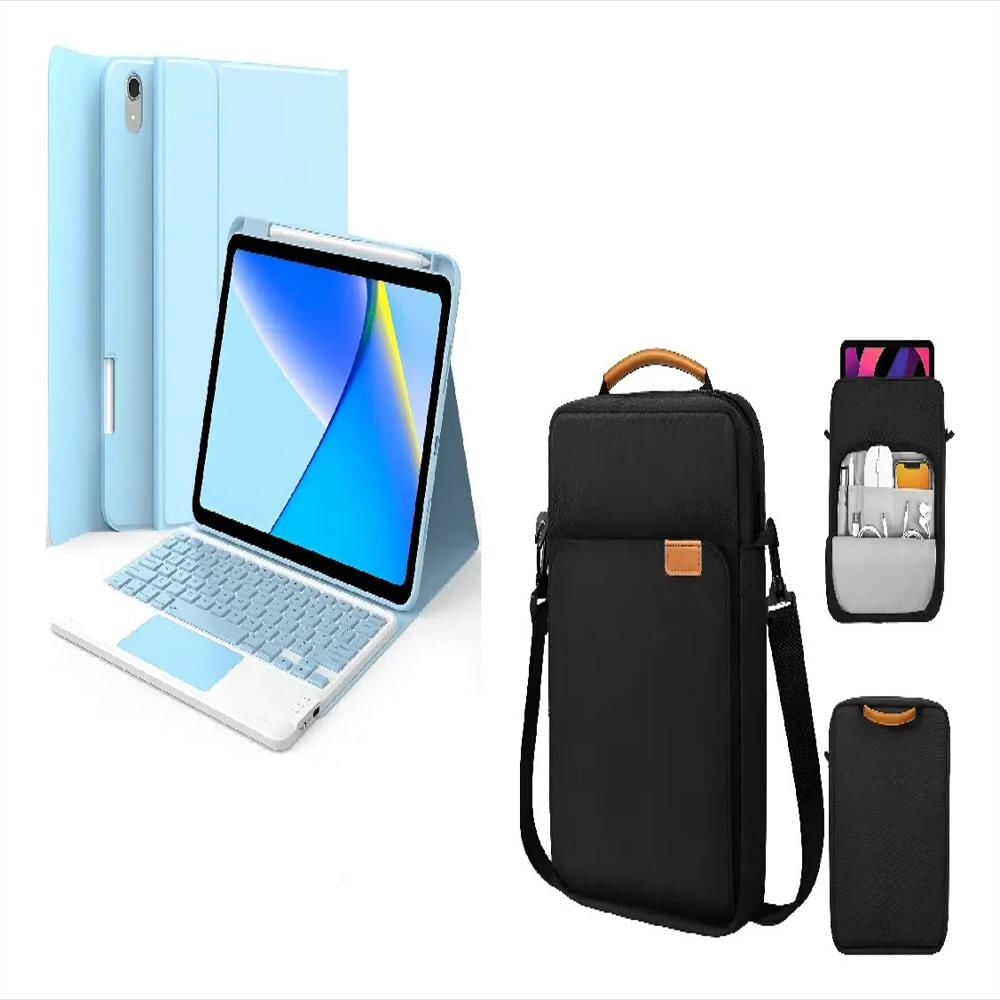 Estuche Teclado Trackpad Paraipad Air 4 / Air 5 10.9 Azul +Bolso img #1