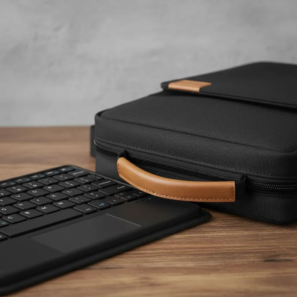 Estuche Teclado Trackpad Para Ipad A16 2025 Negro+Bolso img #2