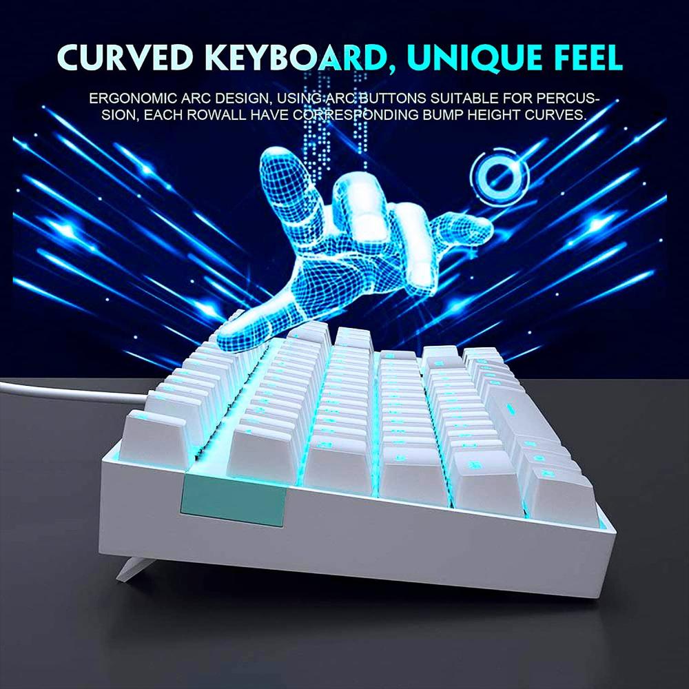Teclado Mecánico Gaming Magegee 75% Tkl 87 Teclas Con Switches Azules img #4