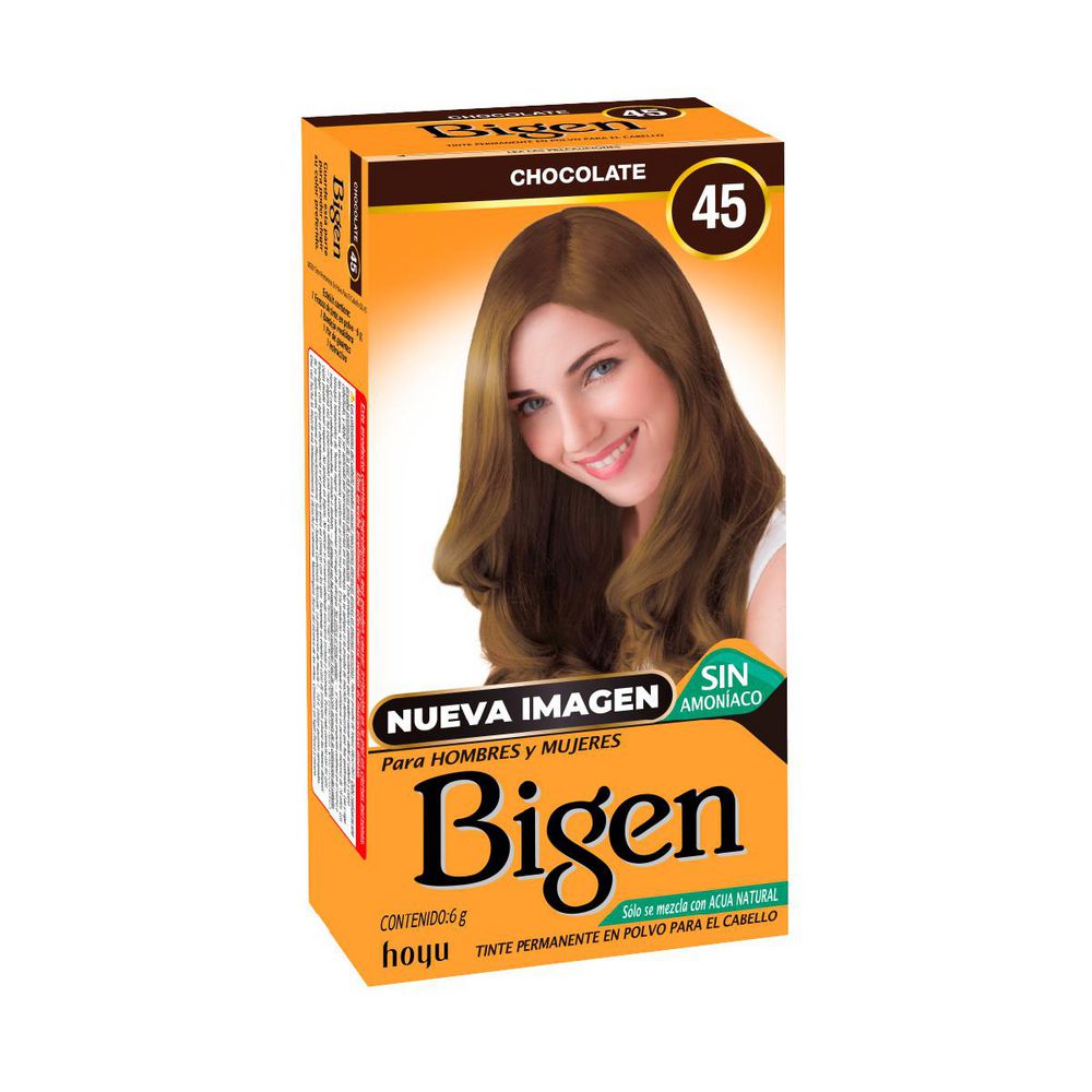 Tinte para cabello BIGEN permanente chocolate (6  gr)