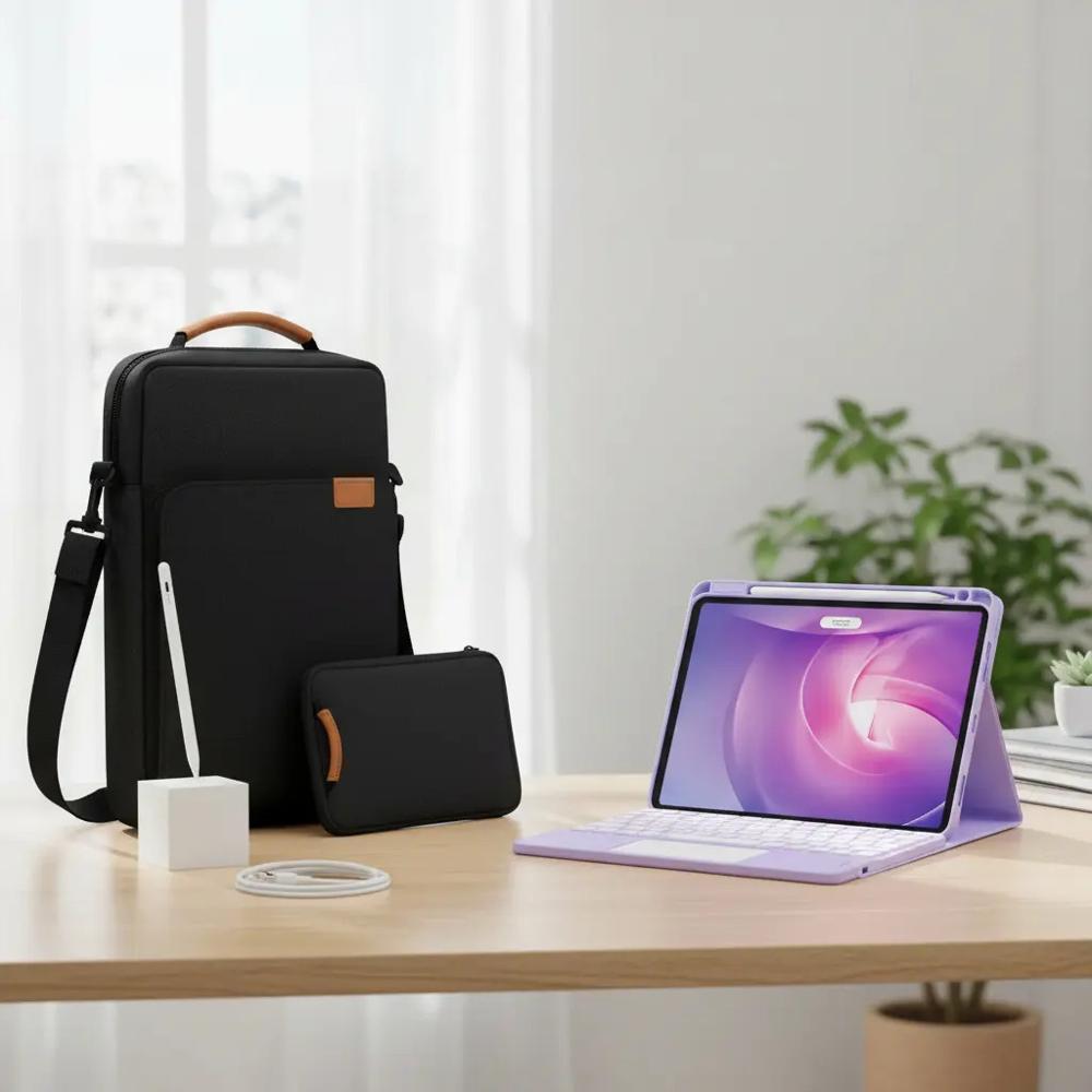 Estuche Teclado Trackpad Para Xiaomi Redmi Pad 2 Lila+Bolso+Lapiz img #7