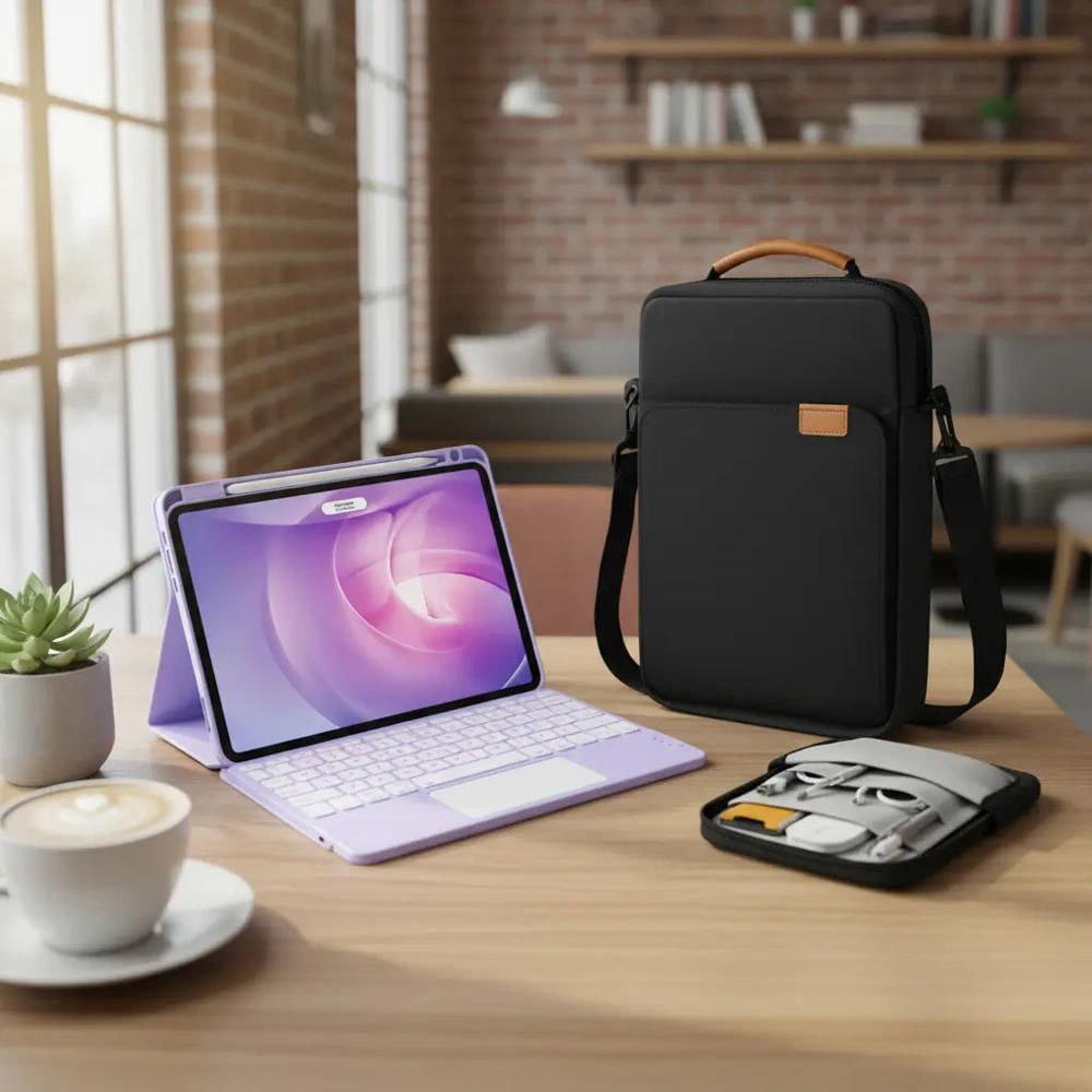 Estuche Teclado Trackpad Para Samsung A9 Plus X210 X215 Lila+Bolso img #6