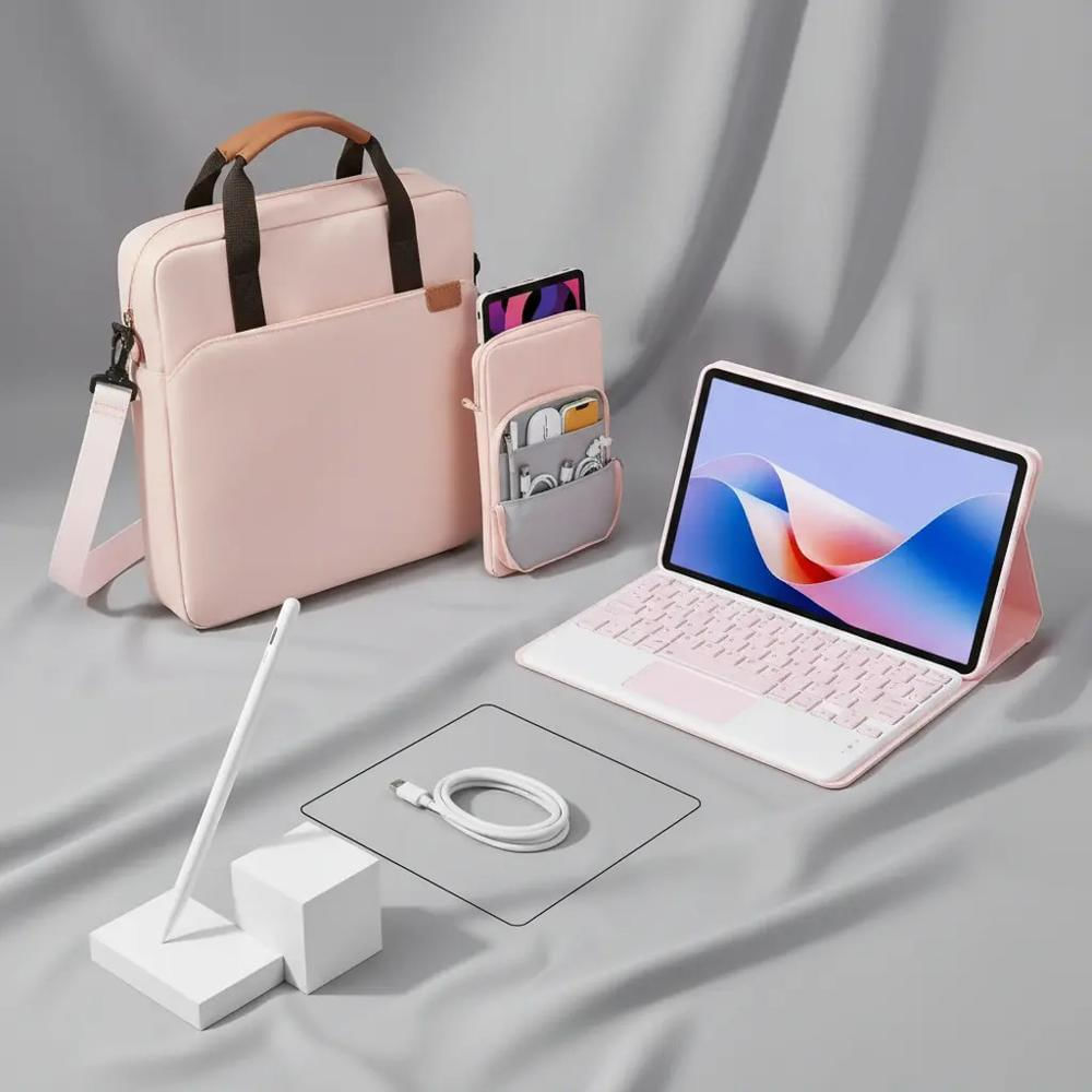 Estuche Teclado Trackpad Para Ipad A16 2025 Rosa +Bolso+Lapiz img #4