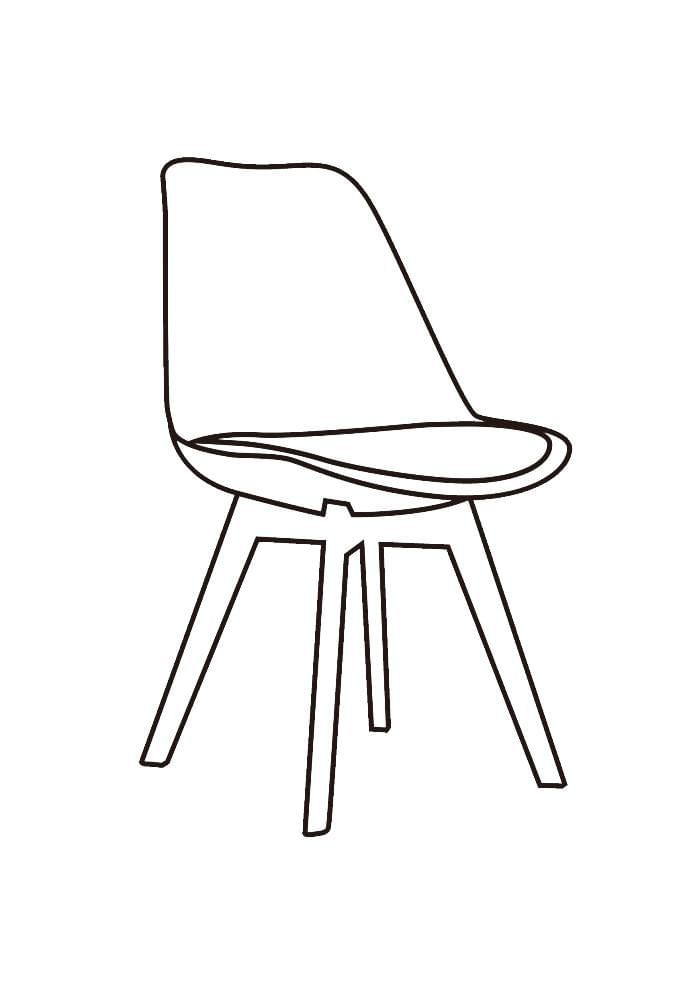 Set Silla Comedor BM053L Blanco Café Claro x4UND RTA SBC 7566 img #6